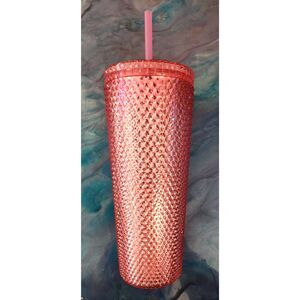 Double Wall Studded Pink 24.5oz /725 ML Beverage Tumbler New